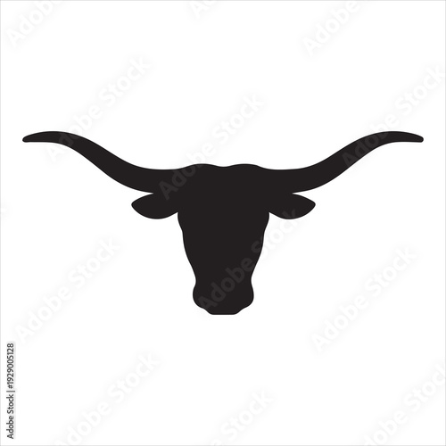 Texas longhorns logo vector animal head silhouette