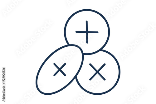 Pills Line Pharmaceutical Drug Medical pills outline icon for health supplements and daily medication tracking