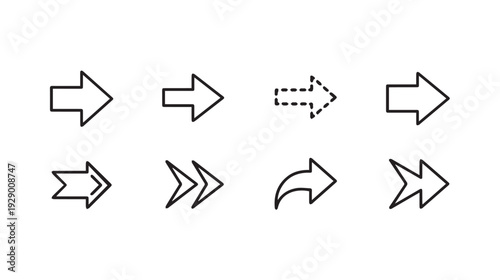 Diverse Arrow Icons Collection Directional Navigation Symbols Graphic Elements