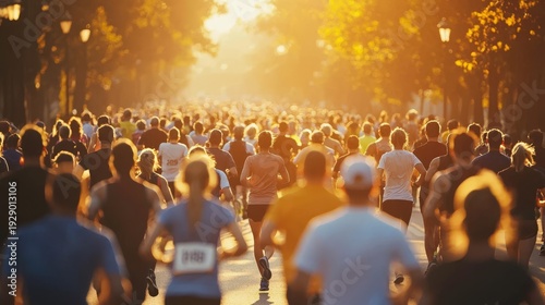 Participants of various backgrounds uniting for health awareness in a fun run.