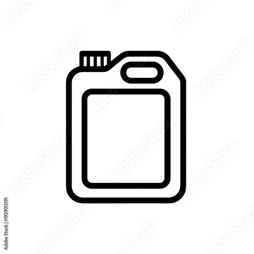 Minimalist jerrycan fuel container vector icon