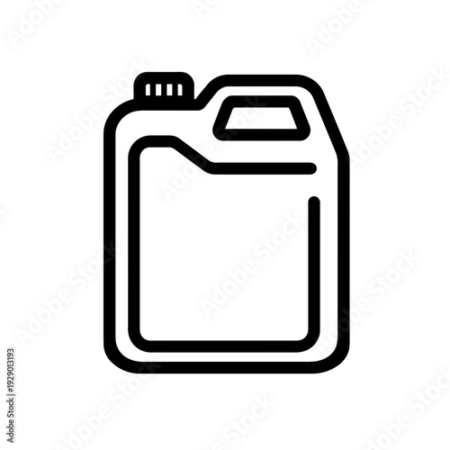 Minimalist jerrycan fuel container vector icon