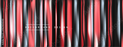 Vertical lines, red, gray, black hues create abstract background. Smooth gradients suggest flowing fabric texture. Modern design element.