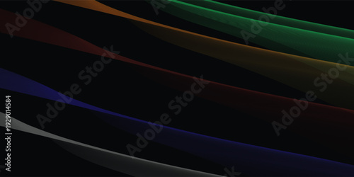 Abstract background with lines and waves. Medium banner size. Element for design isolated. Vector background for brochure  booklet  flyer  poster. Orange and yellow gradient