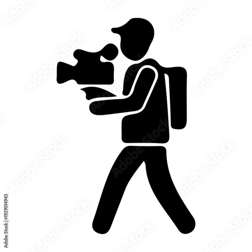 Videographer Icon Silhouette