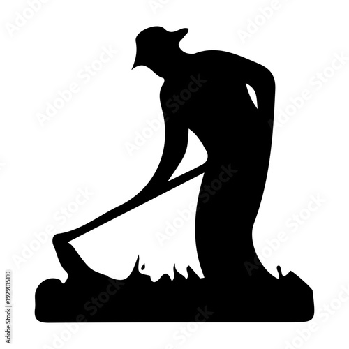 Grim Reaper Scythe Silhouette