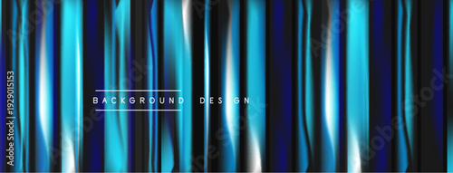 Vertical lines create abstract, flowing pattern. Blue, silver hues dominate design. Text reads background design. Modern aesthetic.