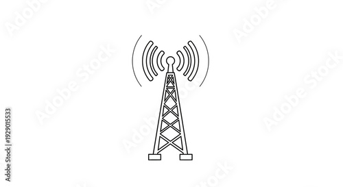 Telecommunications Tower Broadcasting Signal Transmission.