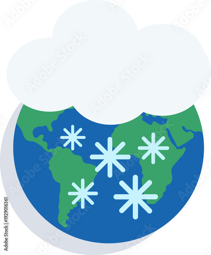 Global Snow Weather Icon
