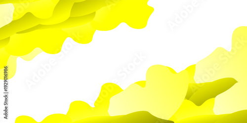 Abstract yellow Organic Blob Shapes Set on White Background – Modern Minimal Liquid Forms Vector Illustration