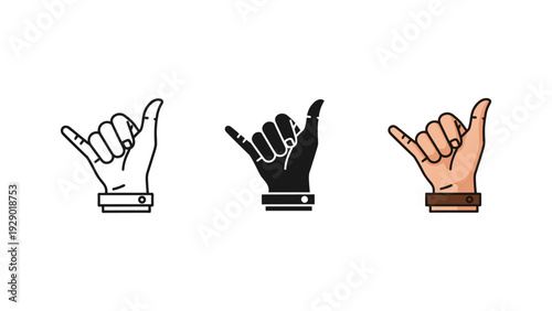 Three diverse hands showing rock paper scissors game icons on podiums victory competition concept flat design vector illustration