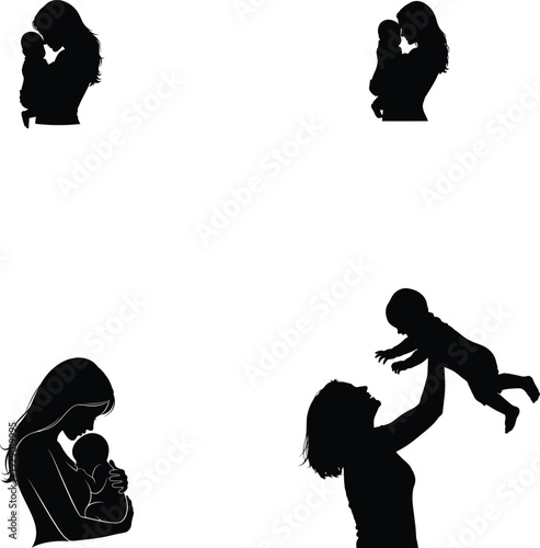 Mother's day gift ideas heartwarming mom and child silhouette art