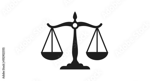 Scales of Justice Icon Symbol.