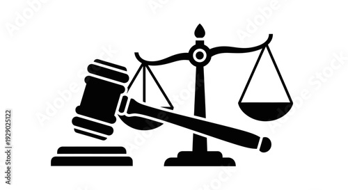 Law Scale and Gavel Icon.