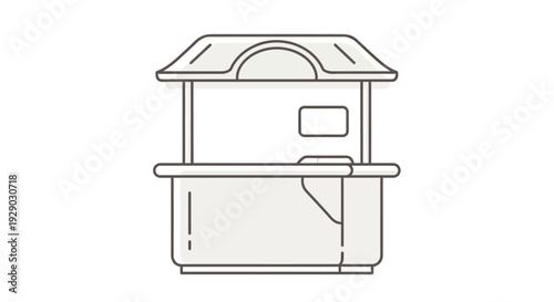 Simple line drawing of a mailbox.
