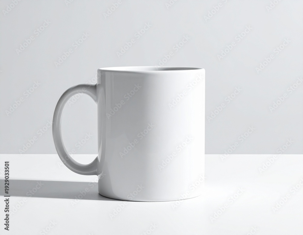 Obraz premium 白いマグカップのモックアップサンプル ノベルティ デザイン開発