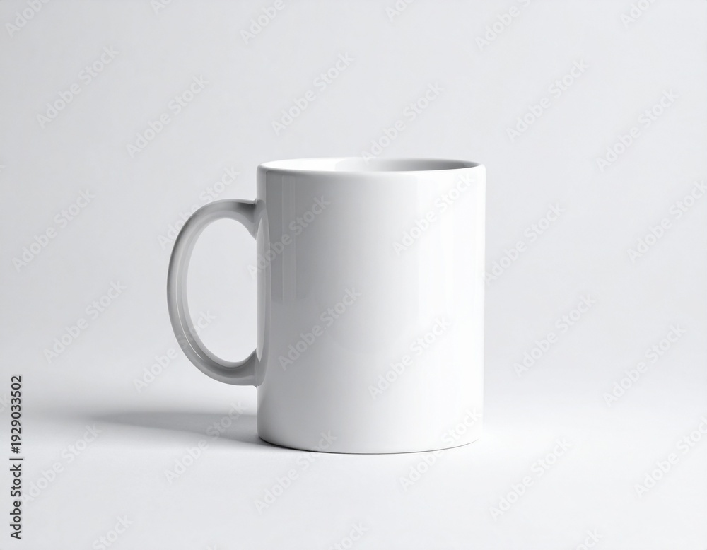 Fototapeta premium 白いマグカップのモックアップサンプル ノベルティ デザイン開発