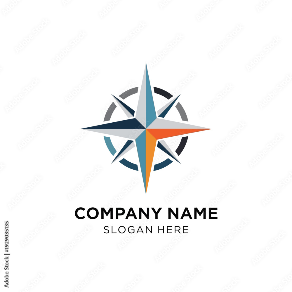 Obraz premium Corporate Compass Logo Design Element.