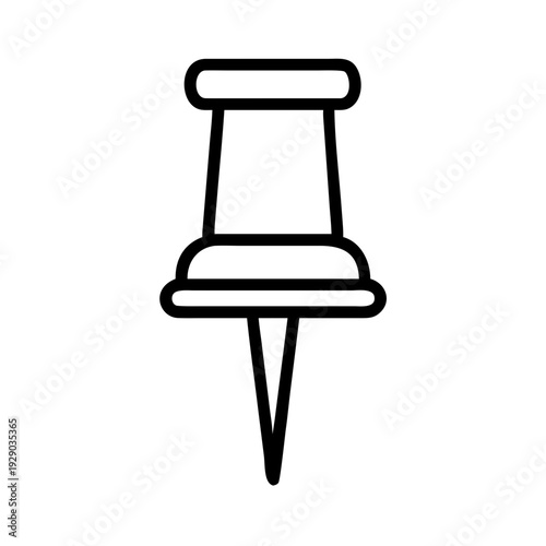 push pin isolated on white background