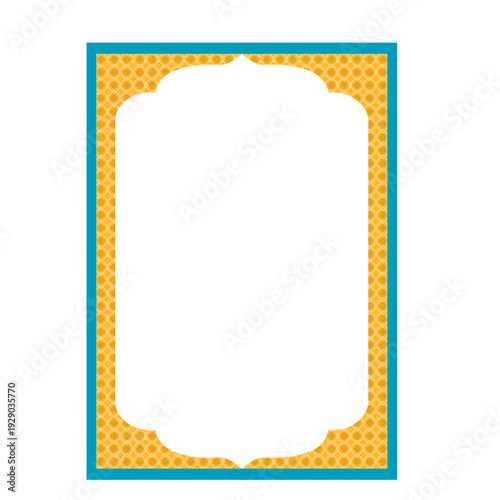 Islamic Arch Frame with Geometric Pattern