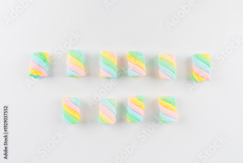Wallpaper Mural Marshmallow pastel colors on isolated white background look so sweet Torontodigital.ca