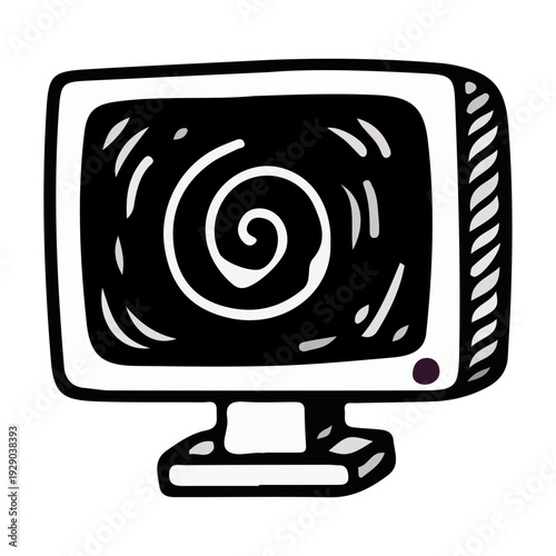Doodle Monitor Hypnosis Icon
