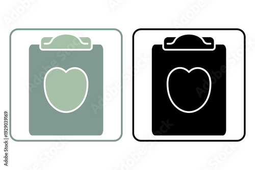 Medical Clipboard Solid Health Record Medical clipboard bold icon for hospital administration and patient data management