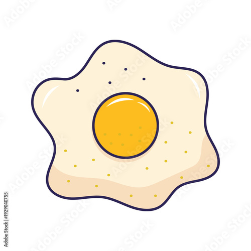 Fried Egg Illustrations Vector