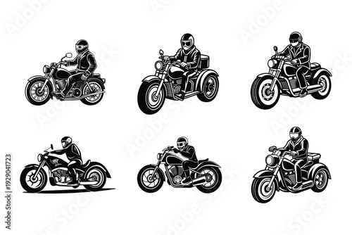 Trike Motorcycle Rider Svg Bundle