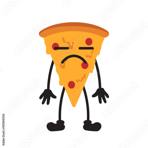 Sad Pizza Slice Character