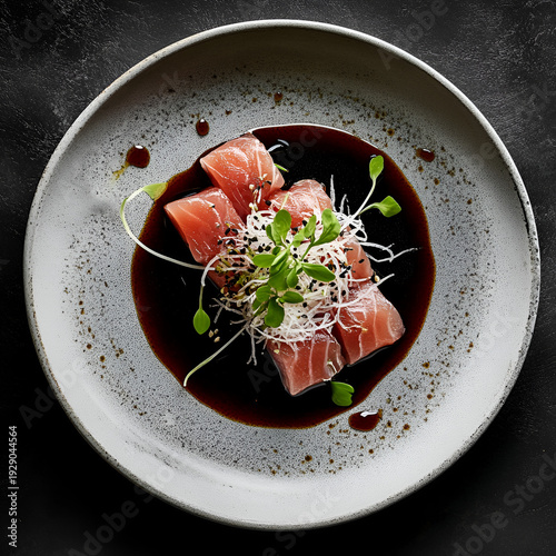 Sushi preparation techniques japanese restaurant food presentation indoor setting top view culinary art