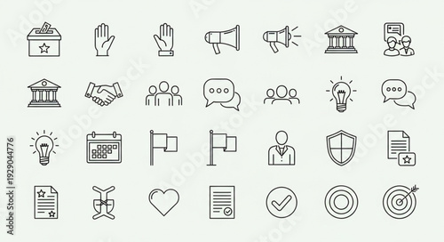 Collection of Hand Drawn Business and Finance Icons.