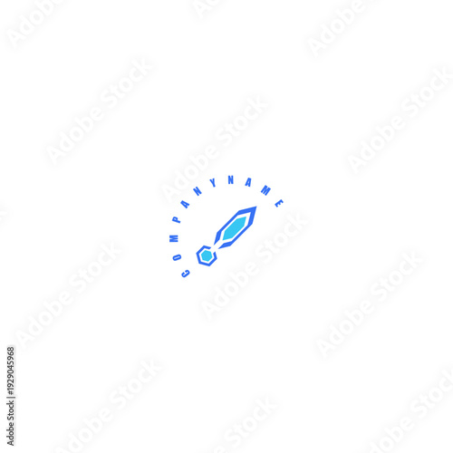 Dynamic Blue Abstract Geometric Steps Logo Symbolizing Growth and Academic Success