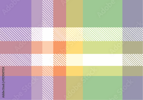 Spring picnic inspired plaid in fresh pastel hues