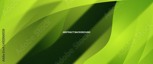 Green abstract background with round objects overlapping each other to form a beautiful pattern. Vector template for digital lux business banner, contemporary formal invitation, luxury voucher