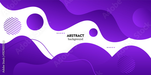 Abstract purple wave banner background. Simple and elegant wave pattern banner design. Vector eps10