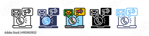 Digital Communication multiple icon