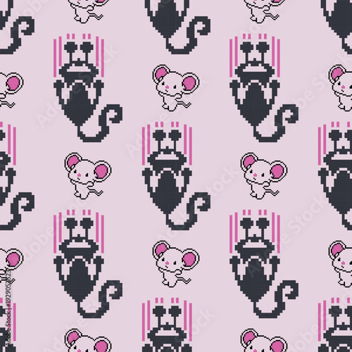 Seamless geometric animal patterns designed for decoration, wallpaper, backgrounds, fabric, and clothing.