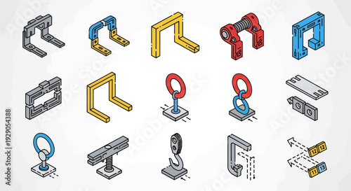 Collection of Various 3D Modeling Icons.