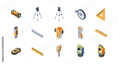 Surveying Tools and Equipment for Construction.