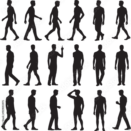 "people silhouettes" main terms age, "set" ar "vector" buyers ke attract kore, ar algorithm e quick match dey.