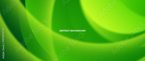 Green abstract background with round objects overlapping each other to form a beautiful pattern. Vector template for digital lux business banner, contemporary formal invitation, luxury voucher