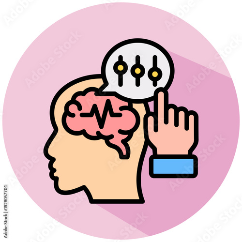 Impulse Control isometric color illustration