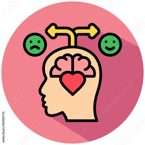 Mood Regulation isometric color illustration