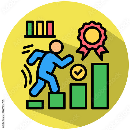 Motivation Drive isometric color illustration