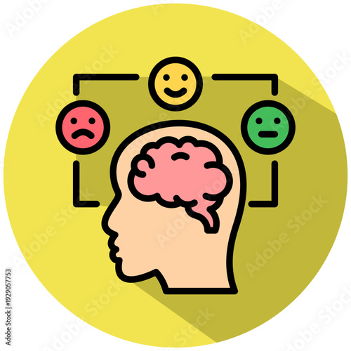 Mind Behavior isometric color illustration