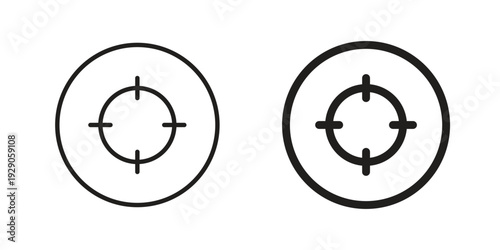 Aim icon on white background. Simple vector illustration for graphic and web design