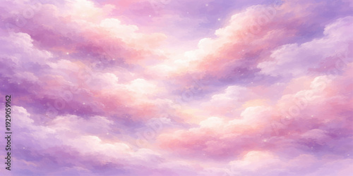 A beautiful blue sky background filled with dramatic white clouds creates a stunning summer cloudscape under the bright nature light of a clear atmosphere