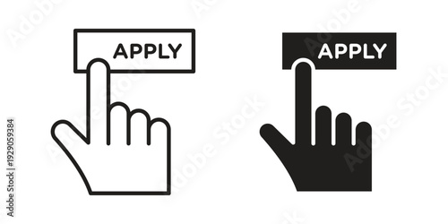 Apply icon on white background. Simple vector illustration for graphic and web design