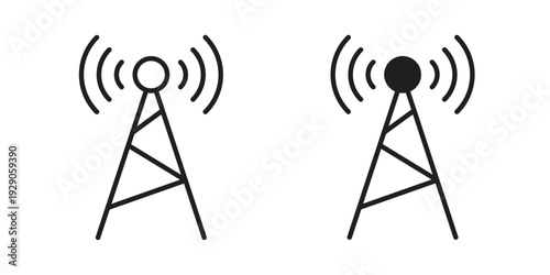 Antenna icon on white background. Simple vector illustration for graphic and web design